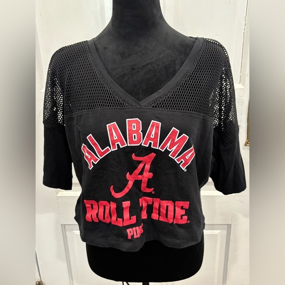 Victorias Secret Pink 5th & Ocean Univ Of Alabama Roll Tide Crop Jersey Sz M - Picture 1 of 4